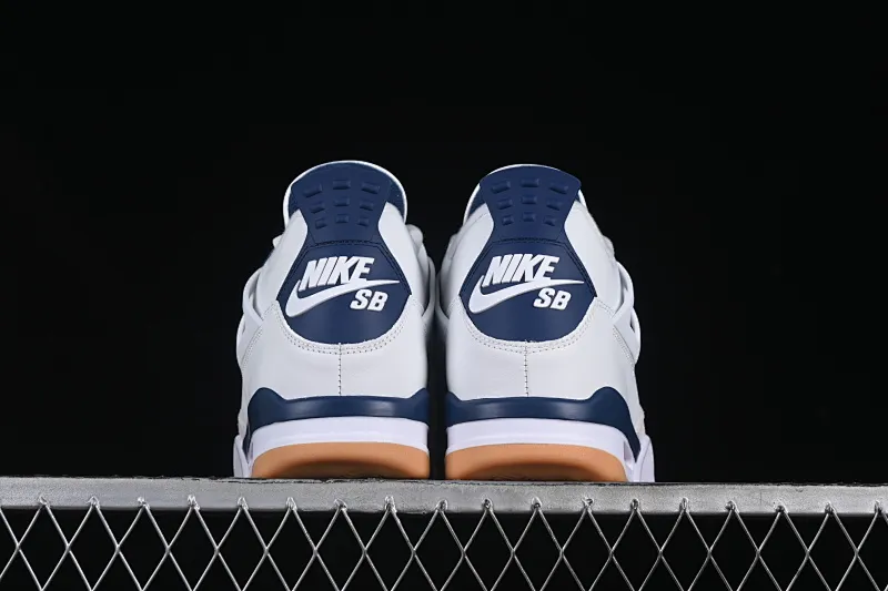 All categories Air Jordan Jordan series basketball shoes Air Jordan 4 Nk SB x Air Jordan 4 "Navy" AJ4 Joe 4 joint white and blue DR5415-100
